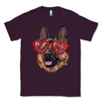 Plum German shepherd with love glasses Classic Tee - RanaPortraitStore