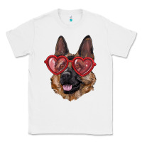 White German shepherd with love glasses Classic Tee - RanaPortraitStore