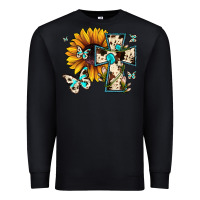 Black cross with sunflower Premium Sweatshirt - JahusDesignShop