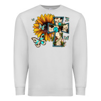 Dove Grey cross with sunflower Premium Sweatshirt - JahusDesignShop