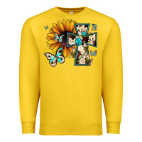 Lemon cross with sunflower Premium Sweatshirt - JahusDesignShop