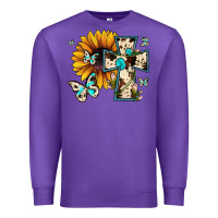 Purple cross with sunflower Premium Sweatshirt - JahusDesignShop
