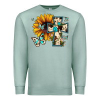 Seafoam cross with sunflower Premium Sweatshirt - JahusDesignShop