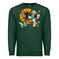 Sports Green cross with sunflower Premium Sweatshirt - JahusDesignShop