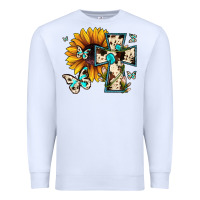White cross with sunflower Premium Sweatshirt - JahusDesignShop