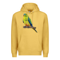 Antique Gold Neophema Parrot Premium Hoodie - LillyAllenDesigns