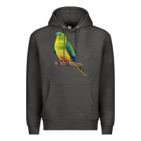 Charcoal Heather Neophema Parrot Premium Hoodie - LillyAllenDesigns