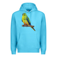 Ocean Blue Neophema Parrot Premium Hoodie - LillyAllenDesigns