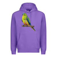 Purple Neophema Parrot Premium Hoodie - LillyAllenDesigns