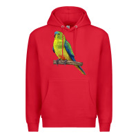 Red Neophema Parrot Premium Hoodie - LillyAllenDesigns