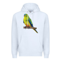 White Neophema Parrot Premium Hoodie - LillyAllenDesigns