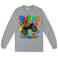 Heather Grey autism crusher Long Sleeve Tee - RanaPortraitStore