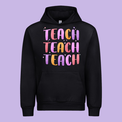 Teach Teach Varsity Urban Hoodie Designed By Maliassmallbusiness