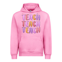 Fuchsia Pink teach teach varsity Urban Hoodie - MaliasSmallBusiness
