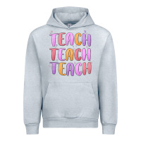 Heather Grey teach teach varsity Urban Hoodie - MaliasSmallBusiness