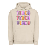 Pigment French Oak teach teach varsity Urban Hoodie - MaliasSmallBusiness