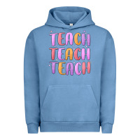 Pigment Pebble Blue teach teach varsity Urban Hoodie - MaliasSmallBusiness