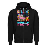 Black rolling into pre k grade Zipper Hoodie - texasbilliewilder