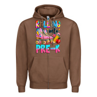 Chestnut rolling into pre k grade Zipper Hoodie - texasbilliewilder