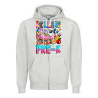Dove Grey rolling into pre k grade Zipper Hoodie - texasbilliewilder