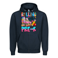 Navy rolling into pre k grade Zipper Hoodie - texasbilliewilder