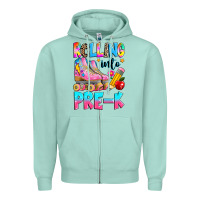 Seafoam rolling into pre k grade Zipper Hoodie - texasbilliewilder