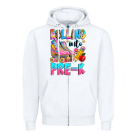 White rolling into pre k grade Zipper Hoodie - texasbilliewilder
