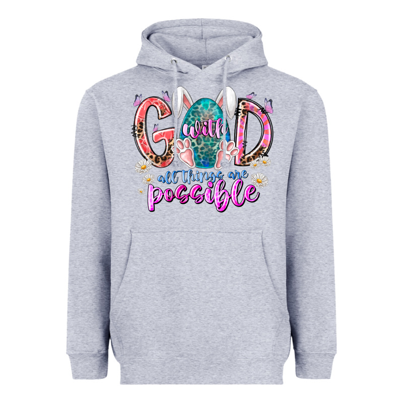 With God All Things Are Possible Heavyweight Hoodie by RacoonDesign | Teevron