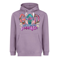 Lavender with god all things are possible Heavyweight Hoodie - RacoonDesign