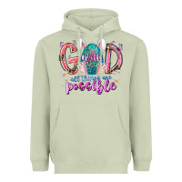 Matcha with god all things are possible Heavyweight Hoodie - RacoonDesign