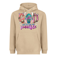 Mushroom with god all things are possible Heavyweight Hoodie - RacoonDesign