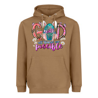 Toasted Coconut with god all things are possible Heavyweight Hoodie - RacoonDesign