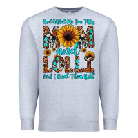 Heather Grey god gifted me two titles mom and lolli  and i rock Premium Sweatshirt - JahusDesignShop