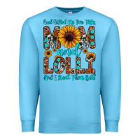 Ocean Blue god gifted me two titles mom and lolli  and i rock Premium Sweatshirt - JahusDesignShop