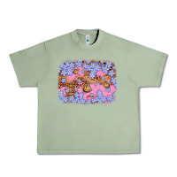 Oil Green easter butterfly leopard background Urban Heavy Tee - Artiststas