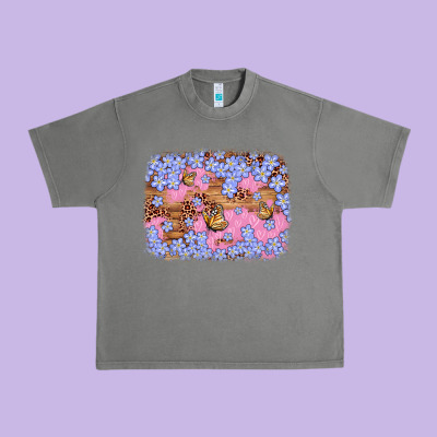 Easter Butterfly Leopard Background Urban Heavy Tee Designed By Artiststas