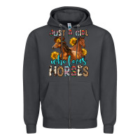 Smoke just a girl who loves horses Zipper Hoodie - Zillion Design Studio