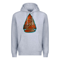 Heather Grey wooden arrowhead Premium Hoodie - Jasminsmagicworld