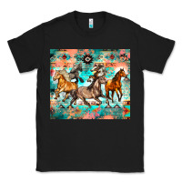 Black western running horses Classic Tee - Zillion Design Studio