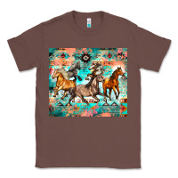 Chestnut western running horses Classic Tee - Zillion Design Studio