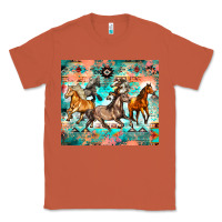 Copper western running horses Classic Tee - Zillion Design Studio