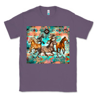 Lavender western running horses Classic Tee - Zillion Design Studio