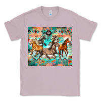 Lilac western running horses Classic Tee - Zillion Design Studio