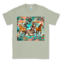 Matcha western running horses Classic Tee - Zillion Design Studio