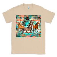 Mushroom western running horses Classic Tee - Zillion Design Studio