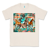 Natural western running horses Classic Tee - Zillion Design Studio
