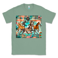 Sage western running horses Classic Tee - Zillion Design Studio
