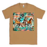 Toasted Coconut western running horses Classic Tee - Zillion Design Studio