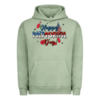 Pigment Oil Green happy memorial day Urban Hoodie - MaliasSmallBusiness