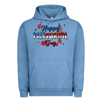 Pigment Pebble Blue happy memorial day Urban Hoodie - MaliasSmallBusiness